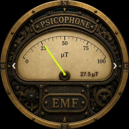 Wear OS medidor EMF Steampunk, estilo 1