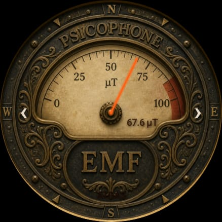 Wear OS medidor EMF Steampunk, estilo 2