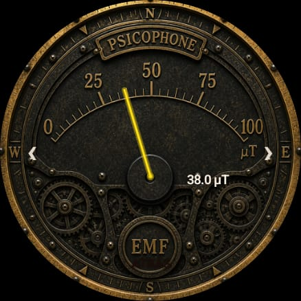 Wear OS medidor EMF Steampunk, estilo 3